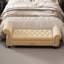 Banc de chambre 64,5 po en velours kaki avec rangement-896097669