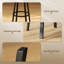Upholstered Counter Stool with Metal Frame