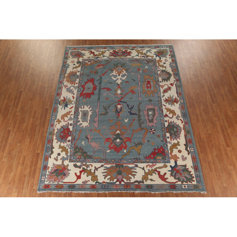 Tapis oriental floral 9 pi x 12 pi Oushak