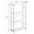 4-Tier Rectangular Bookshelf With X-Shape Cross Bar, Modern And Stylish Storage Solution For Books And Decor-1893229866