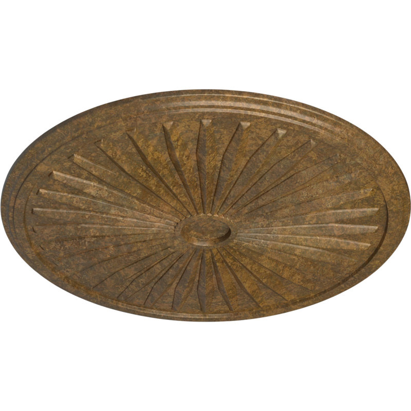 Médaillon de plafond de 33 1/8 po x 3 1/2 po x P 1 3/8 po (convient aux auvents jusqu'à 5 po), Bronze huilé