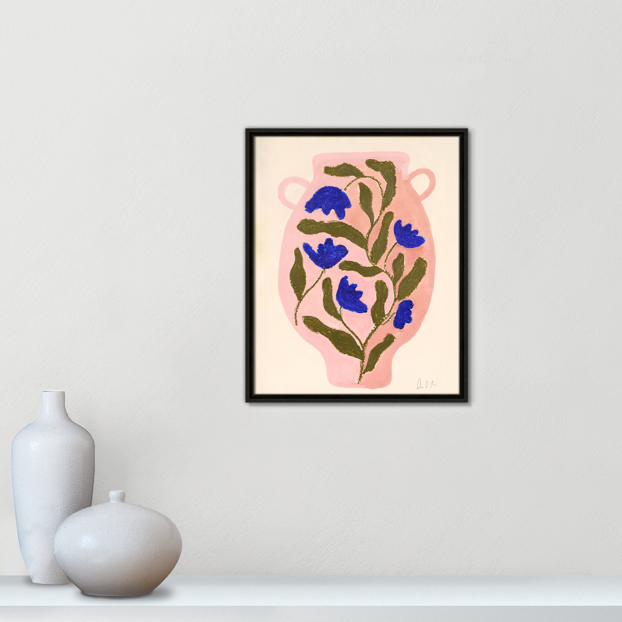 Vase No. 01 Print by Camilla Bergqvist, 21.5" H x 17.5" W, Espresso