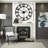 30.1-Inch Living Room Decorative Wall Clock, Crafted From Metal With Standard Arabic Numerals, Combining Timekeeping Function With Decorative Appeal. Black.