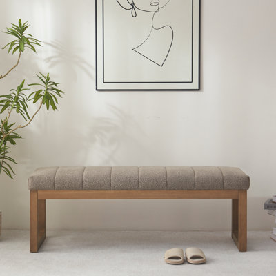 Audeliz 53" Wide Boucle Upholstered Bench