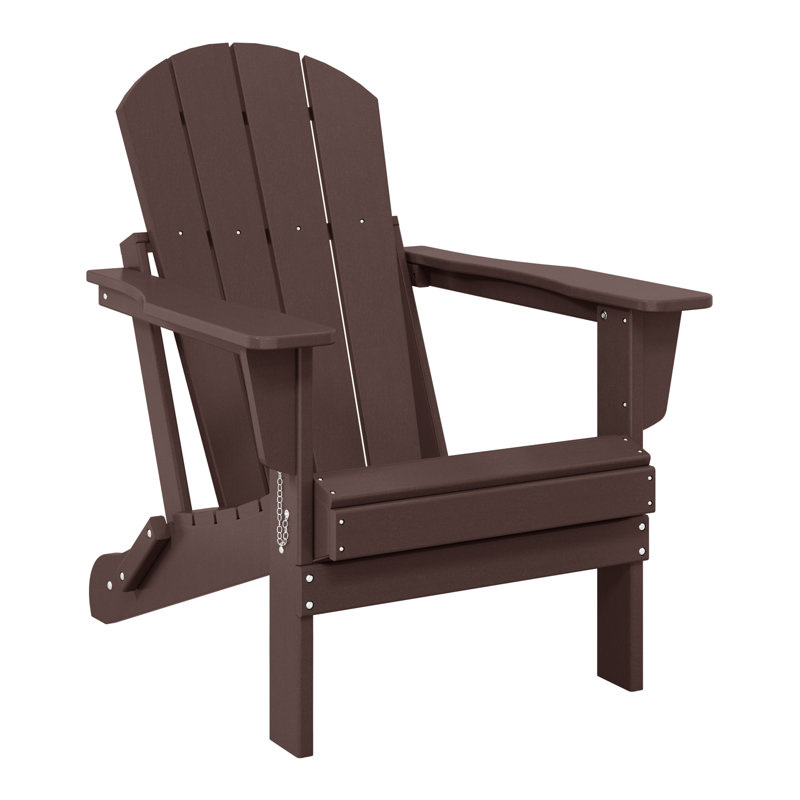 Chaise Adirondack pliante Vinnie, Brun foncé
