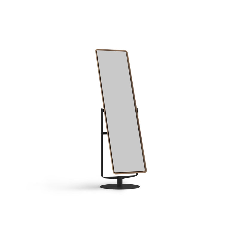 Continuum Rectangle Floor Mirror, Natural Walnut