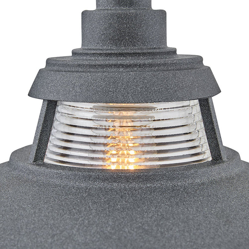 Lanterne d'extérieur avec piquet transparent Troyer, Zinc vieilli