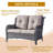 Tonry 53'' Wide Rectangle Wicker Patio Sofa with Cushions-1328368075-1328368074