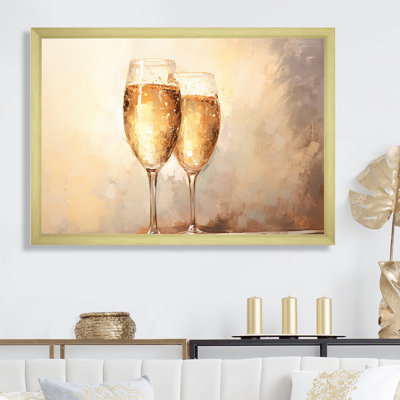 " Minimalism Champagne Glasses Collage "