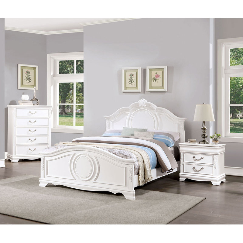 Nightstand W/ USB, White