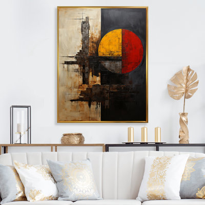 Belge avec impression géométrique sur toile