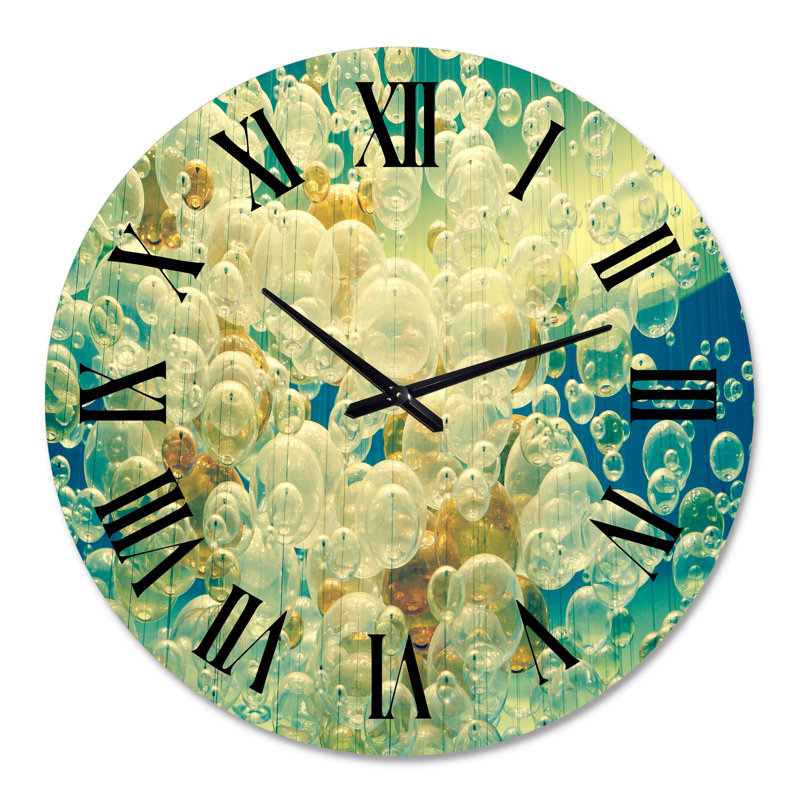 Lustre abstrait en forme de boules I - Horloge murale moderne, Surdimensionné
