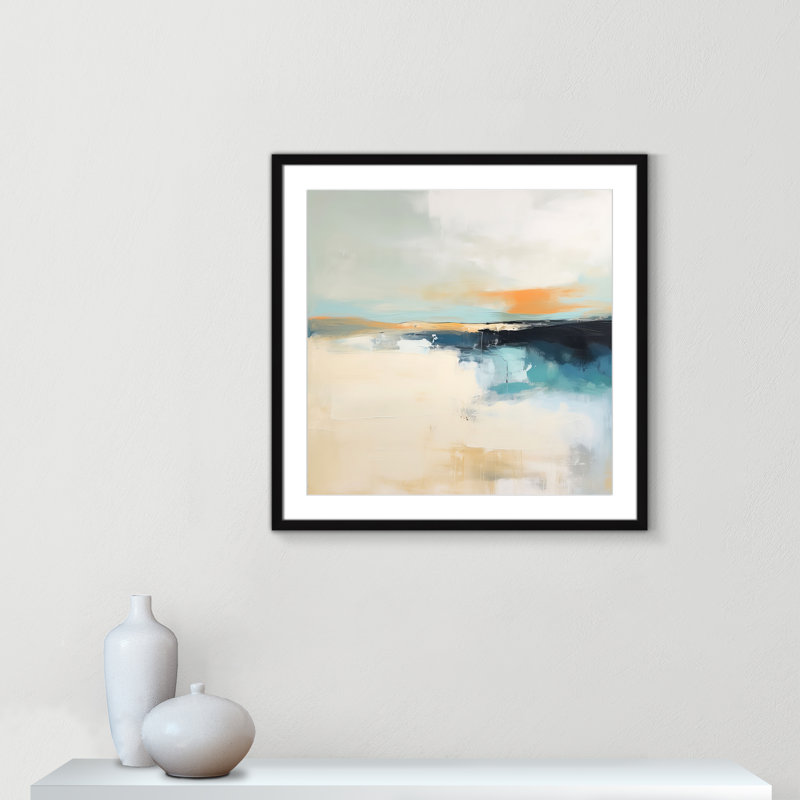 Impression «Seashore Abstraction II» par Irena Orlov, 27.5'' W x 27.5'' H, Imprimé mat, Satin Black