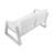 Harriet 4-Person Aluminum Outdoor Conversation Set with Cushions – Modern Curved Patio Seating Group with Rust-Free Frame & Comfort Cushions, White Powder Coated Aluminum, White Cushions-1367416135