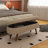 43.5 In. Rectangle Storage Ottoman In Beige