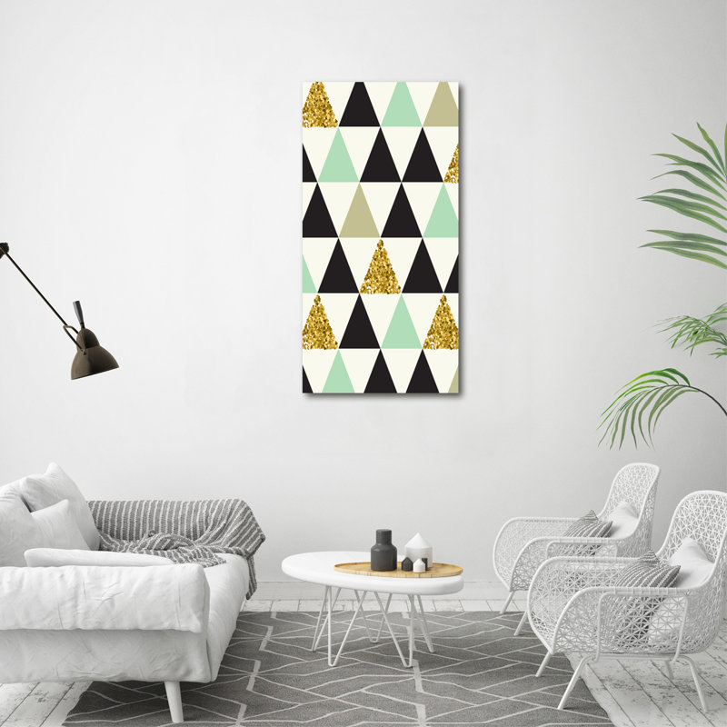 Avish Colorful Triangles - Wrapped Canvas Print