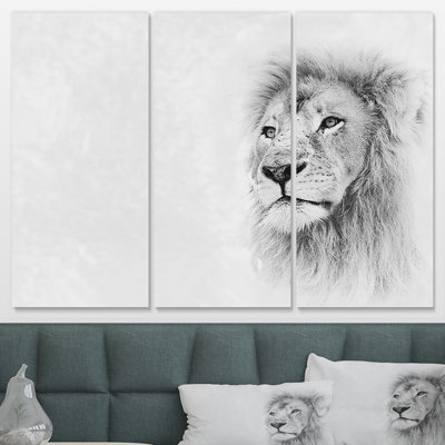 " Lion Face On Card Banner " 3 - Pieces