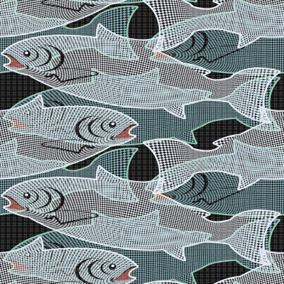 Poisson - impression sur toile tendue