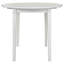 Ensemble de salle à manger 3 pièces à abattants, table 35 po, bois d'hévéa, ensemble de salle à manger 3 pièces, blanc, avec abattants et chaises rembourrées beiges