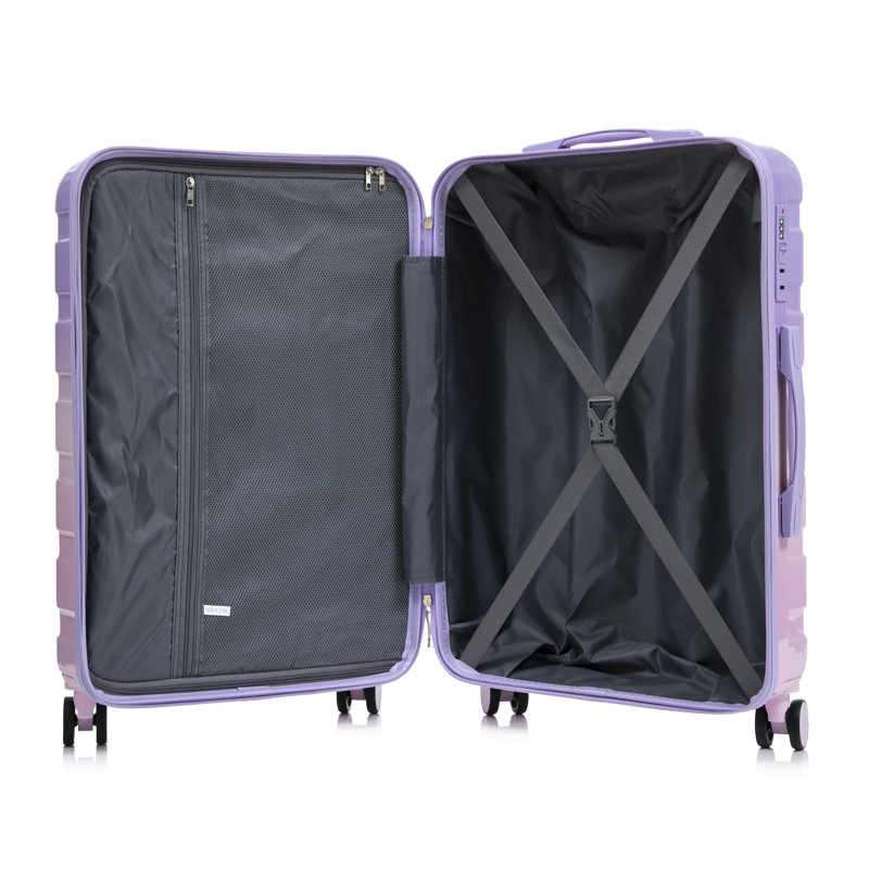 Ensemble de valises pivotantes légères à coque rigide, 20/24/28 pouces avec dégradé dégradé