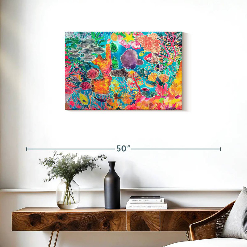 Corail tropical Brampt, H 20 po x l 30 po