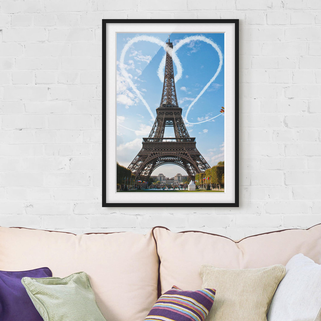 Gerahmter Fotodruck Paris - Stadt der Liebe