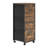 15 Inch Embossed Metal Framed Wooden File Cabinet With 3 Tall Drawers And Wheels
