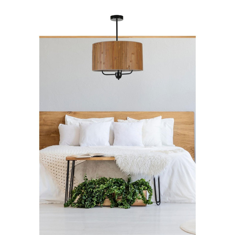 Chandle Chandelier, Walnut/Black