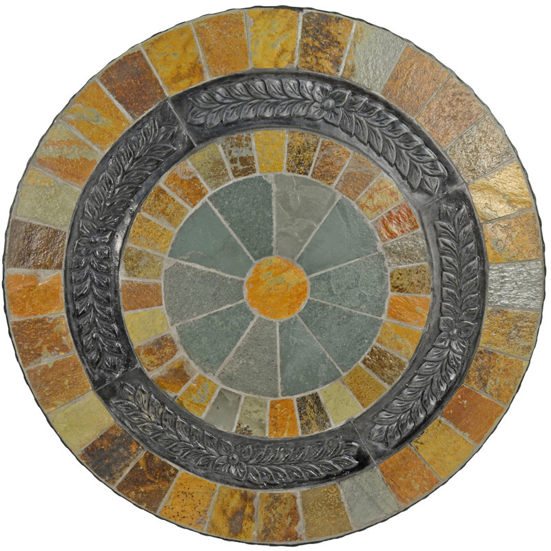 Villena Garden Stone Mosaic Bistro Table