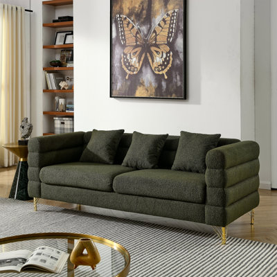 Canapé modulaire surdimensionné de 81 pouces à 3 places de 81 pouces, canapé modulaire à assise profonde en tissu Comfort Comfort