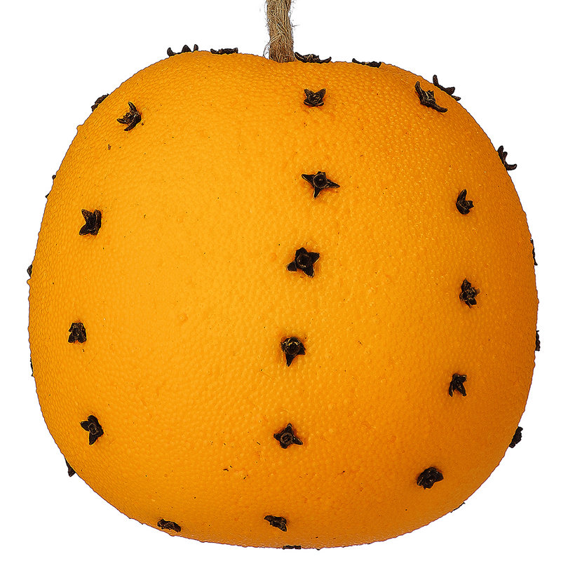 Ornement 4 po orange avec clou de girofle