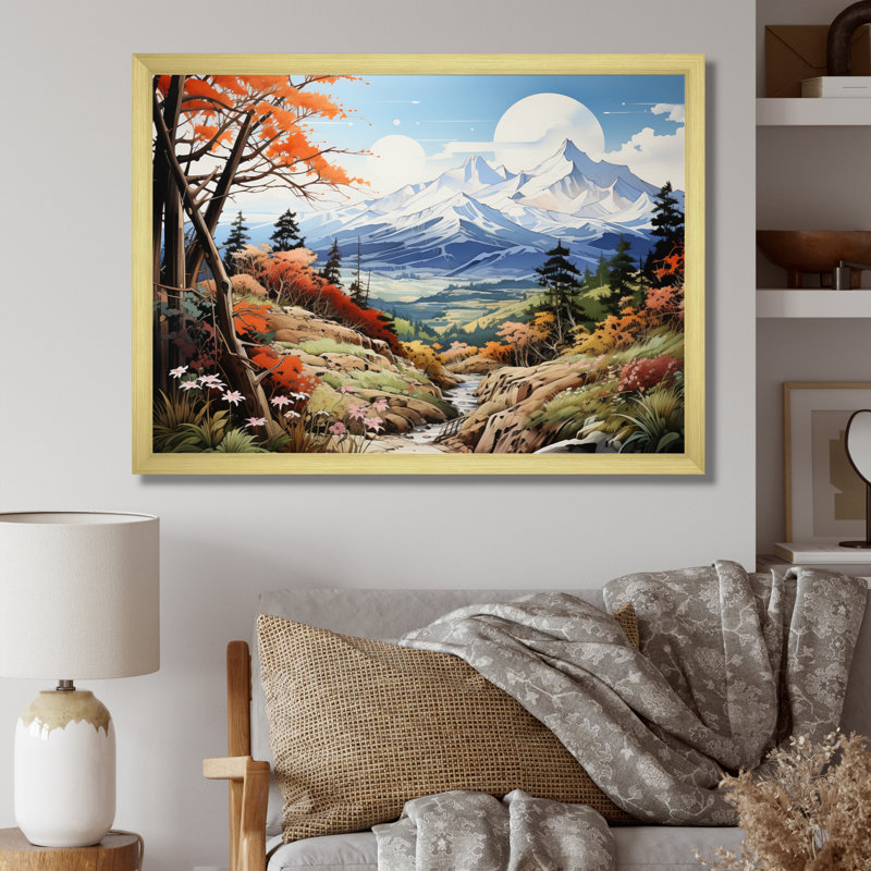 Green Mountains Summer Peaks Pastoral IV, 34" H x 44" W, Silver Picture Framed