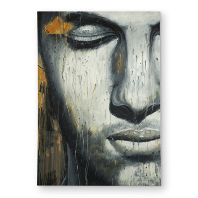 Abstract Man Face Rug | Contemporary Outdoor Home Decor