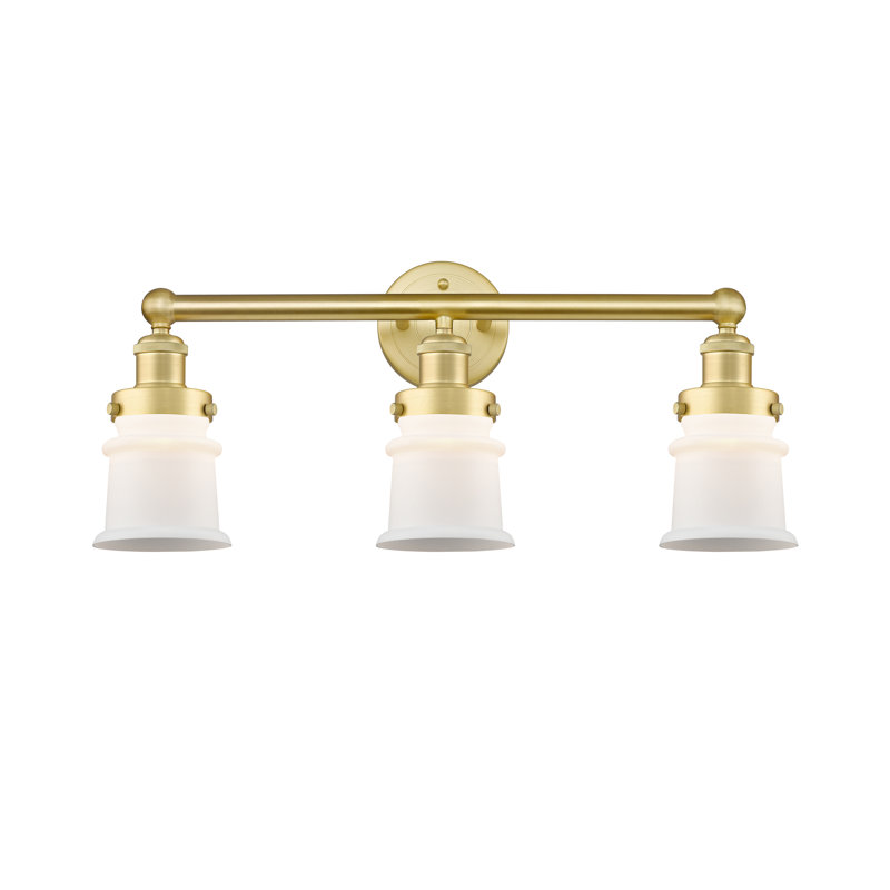 Cailen 3 - Light Dimmable Vanity Light, Matte White, Satin Gold