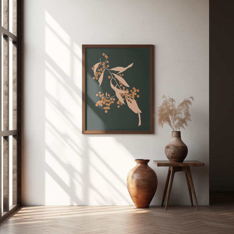 "The Blooming Touch" Framed Textured Wall Art, Argent, H 14 po x l 10 po