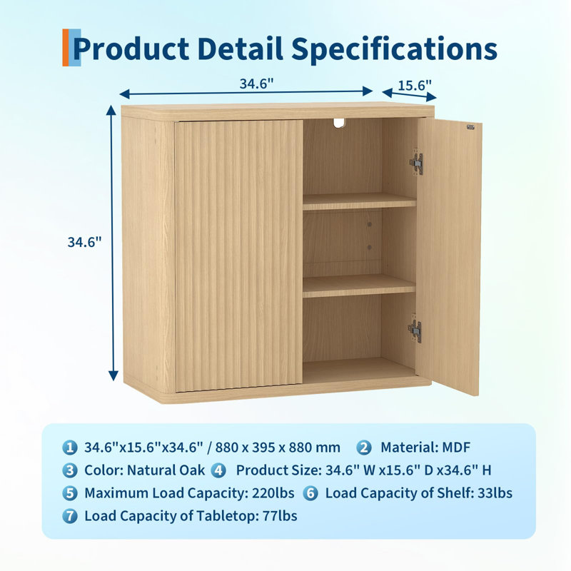 2 - Door Rectangle Accent Cabinet