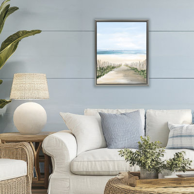 Cadre flottant entre une clôture de plage, design par Georgie Harrison