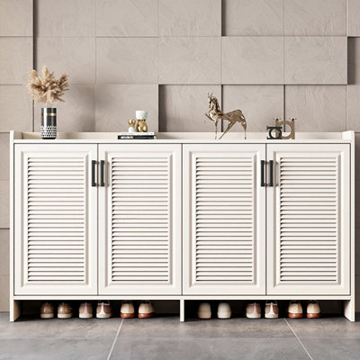 White Aluminum alloy Shoe Storage