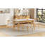 Zaran 5-Piece Rubberwood Dining Set with Upholstered Chairs-114838470