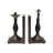 2 Piece Black Resin Chess Bookends with King and Queen Set