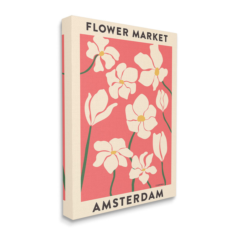 "Amsterdam Flower Market" par Carrie Cantwell sur toile, H 20 po x l 16 po