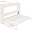 Grand lit escamotable avec tiroirs de rangement et armoire murale blanche avec capacité pour les petits appartements-129532035