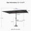 Parasol vert rectangulaire rectangulaire 108 po x 132 po Latitude Market-15373454