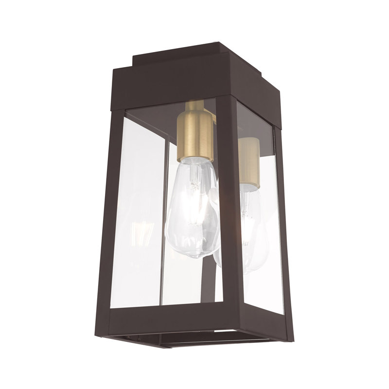 Lanterne murale d'extérieur Antionetta, H 12 po x l 6,25 po x P 6,37 po, Bronze