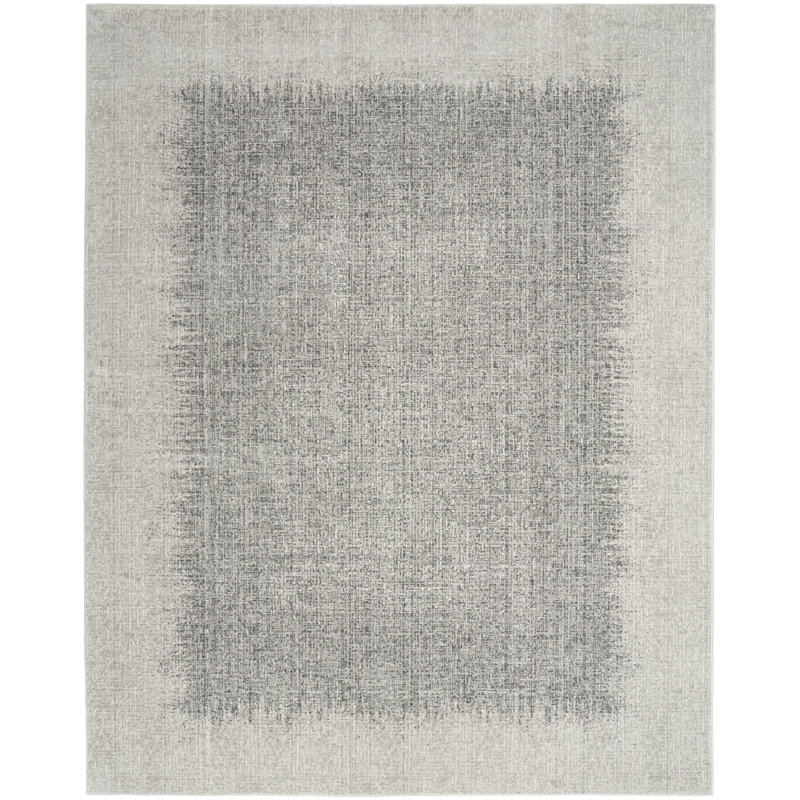 Rectangle Abstract Area Rug, Light Grey, Rectangle 274 x 366 cm
