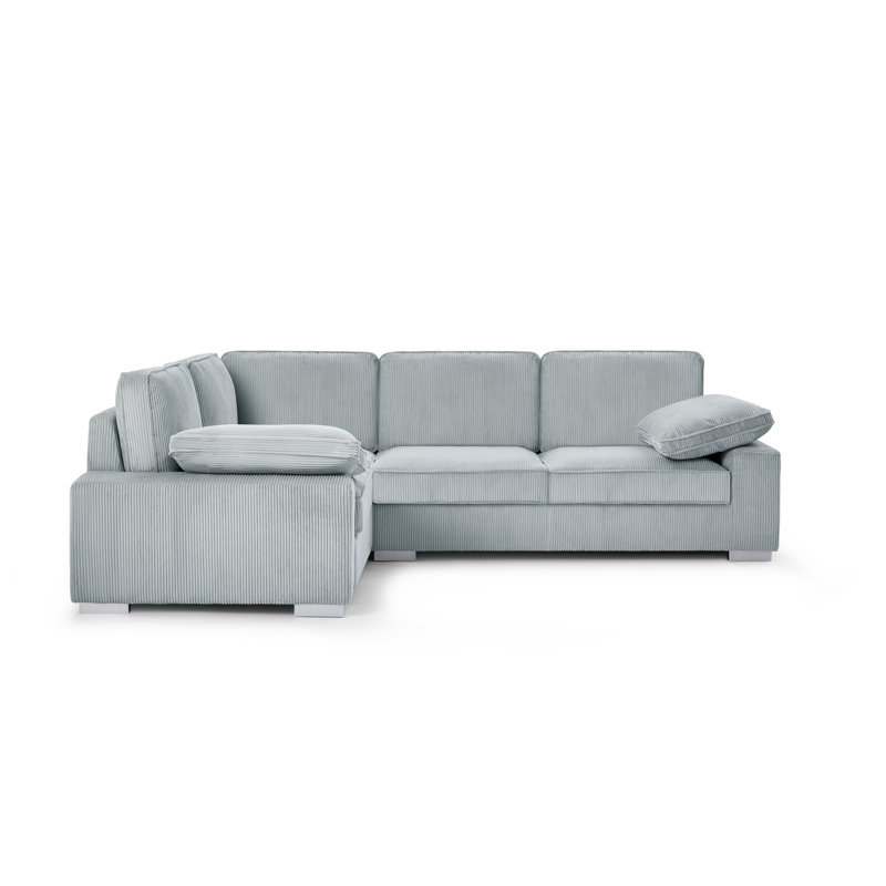 5 Seater Sofa, Grey Velvet