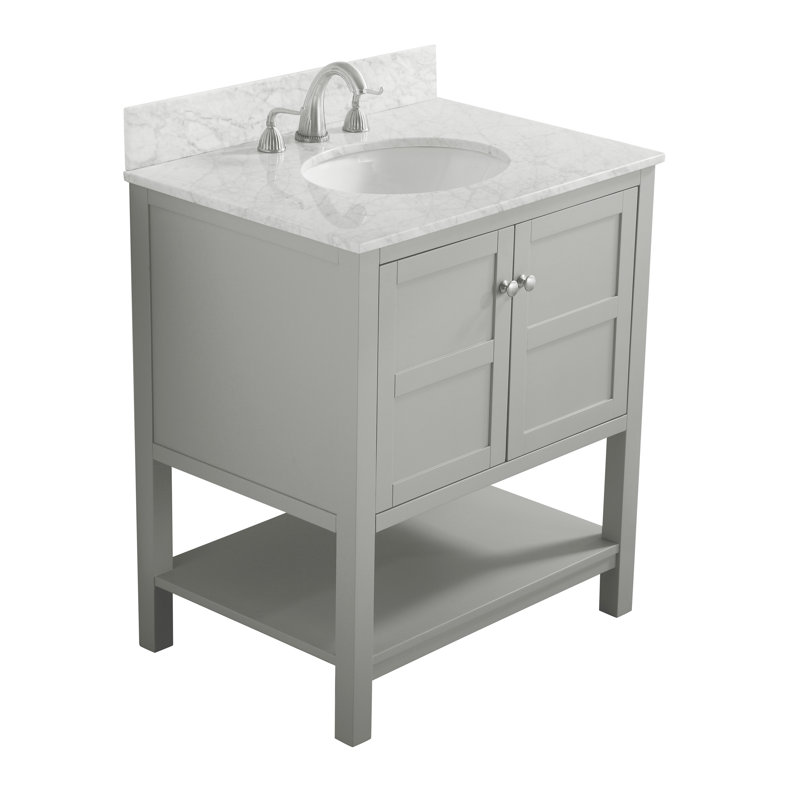 Ensemble de meuble-lavabo simple 30 po Amyra, gris