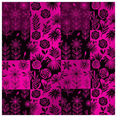 Couvre-lit matelassé rose à motif floral