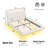 Floating Bed Frame with Storage Headboard, LED Lights and Charging Station-66573442-66573445