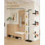 Portant à vêtements autoportant en forme de Z avec base en pierre naturelle, portemanteau moderne pour la chambre à coucher, le bureau, le vestibule et le salon, cintre sur pied peu encombrant